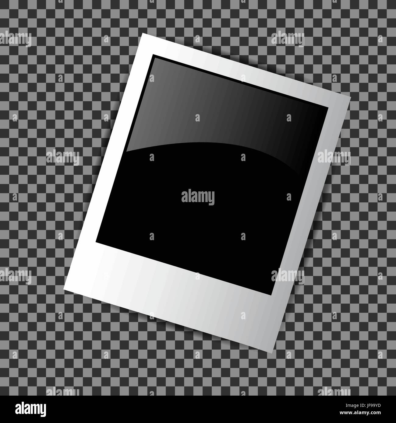 Photo Frame Isolated on Checkered Background. Checkered Pattern Stock ...