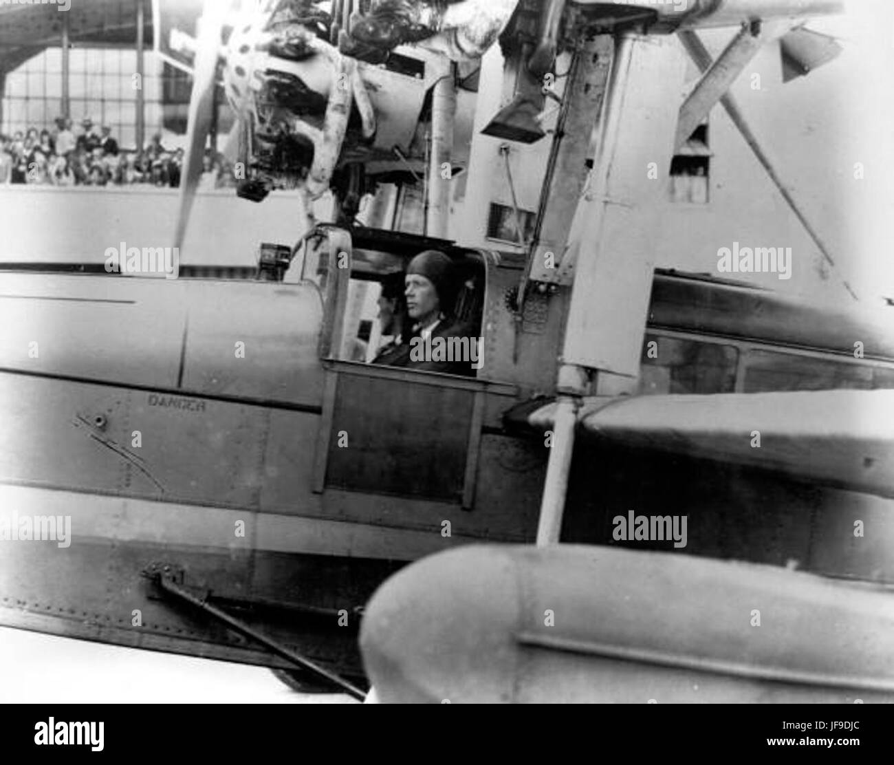 Colonel Charles A Lindbergh at controls of plane - Miami 32482657416 o Stock Photo