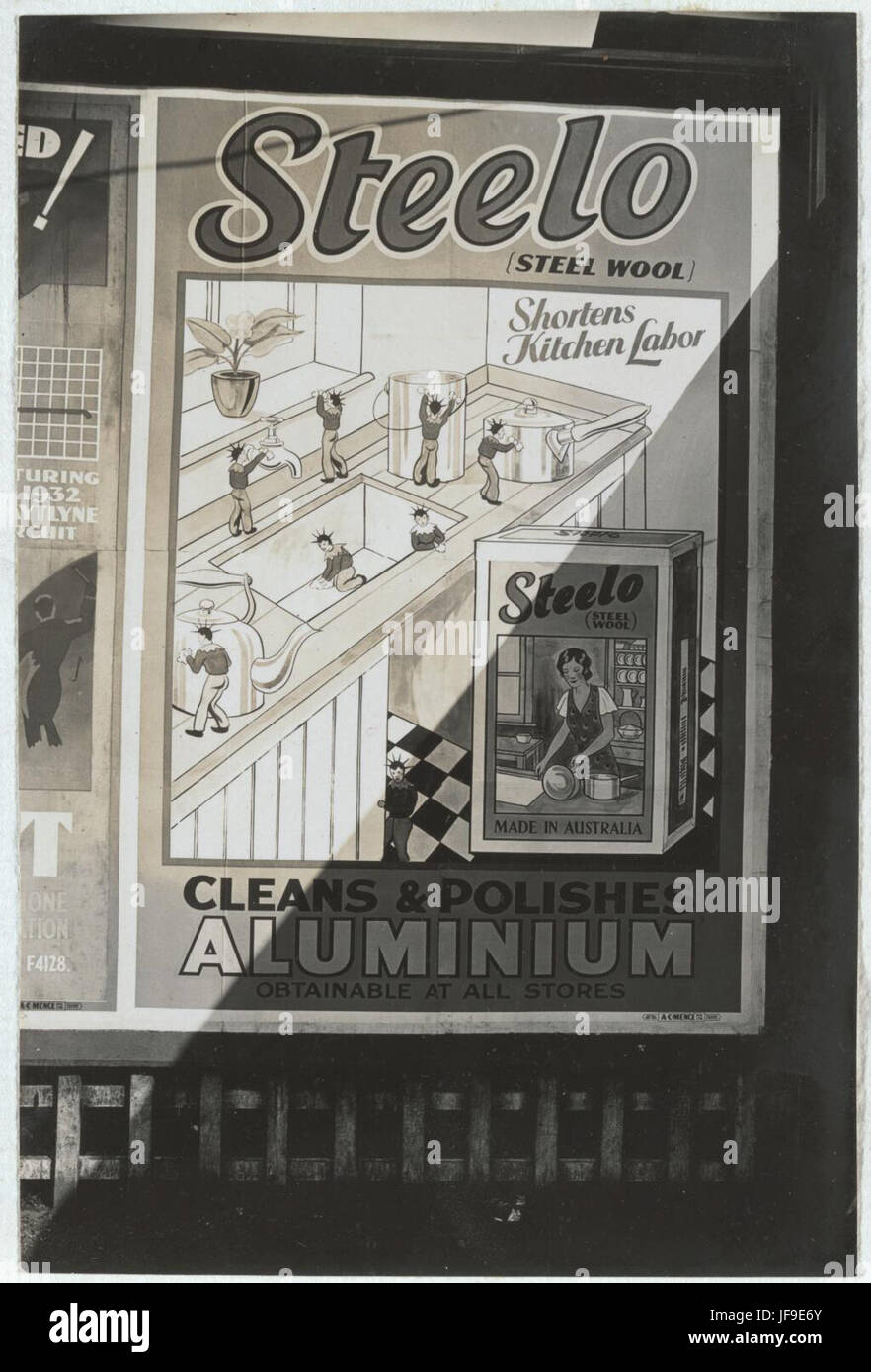 Billboard advertising Steelo steel wool cleaning products, Victoria