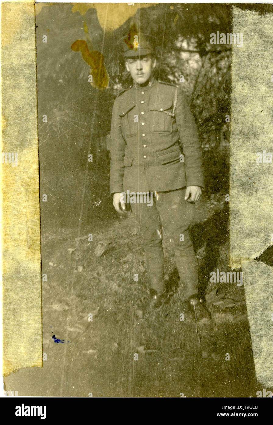 A portrait of Private A. Rolly Rollinson, documenting his service during a pivotal time in history. Stock Photo