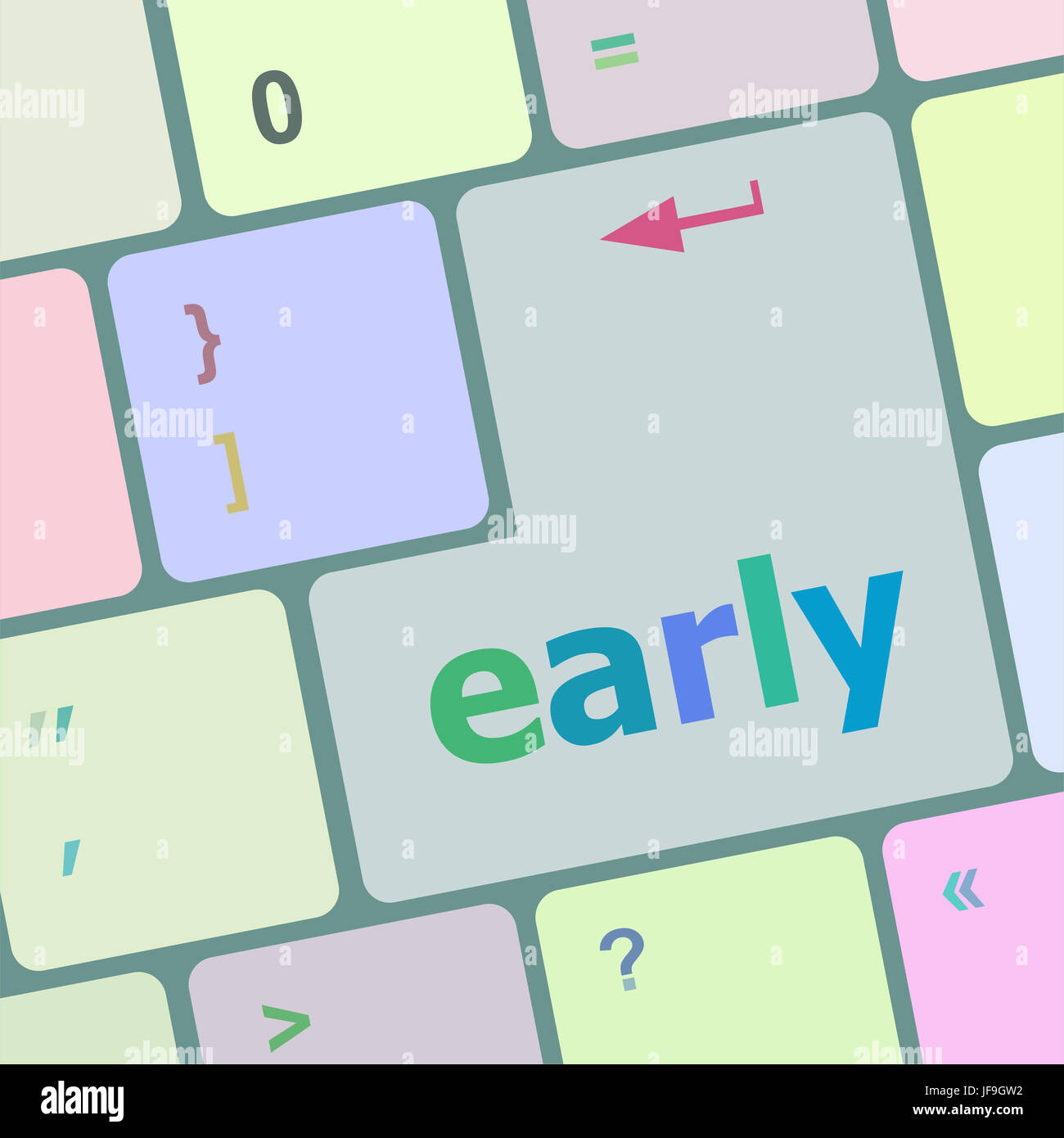 early button on computer pc keyboard key Stock Photo Alamy