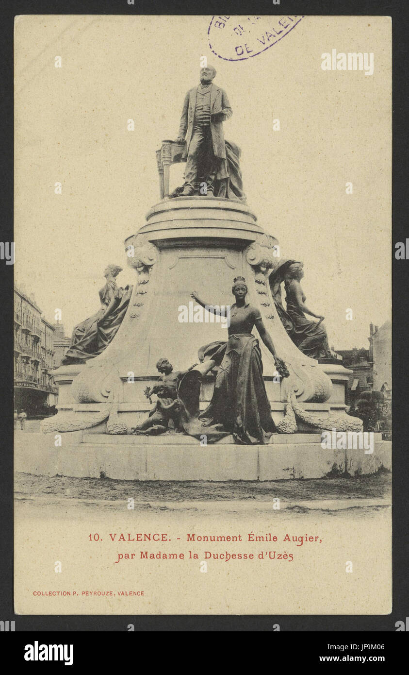 Valence - Monument Émile Augier, par Madame la Duchesse d'Uzès 34529420286 o Stock Photo