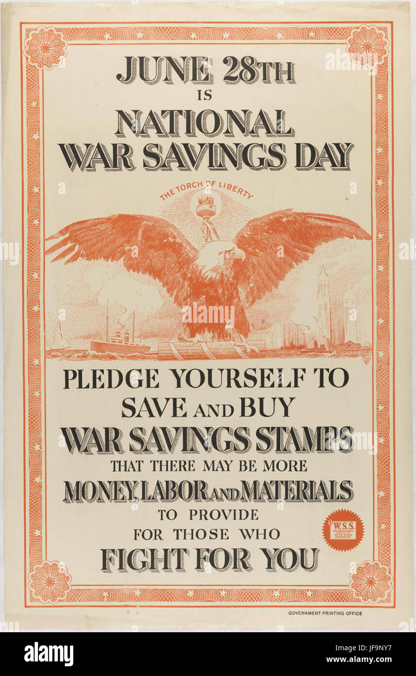 June 28th is National War Savings Day, WSS 34641284916 o Stock Photo