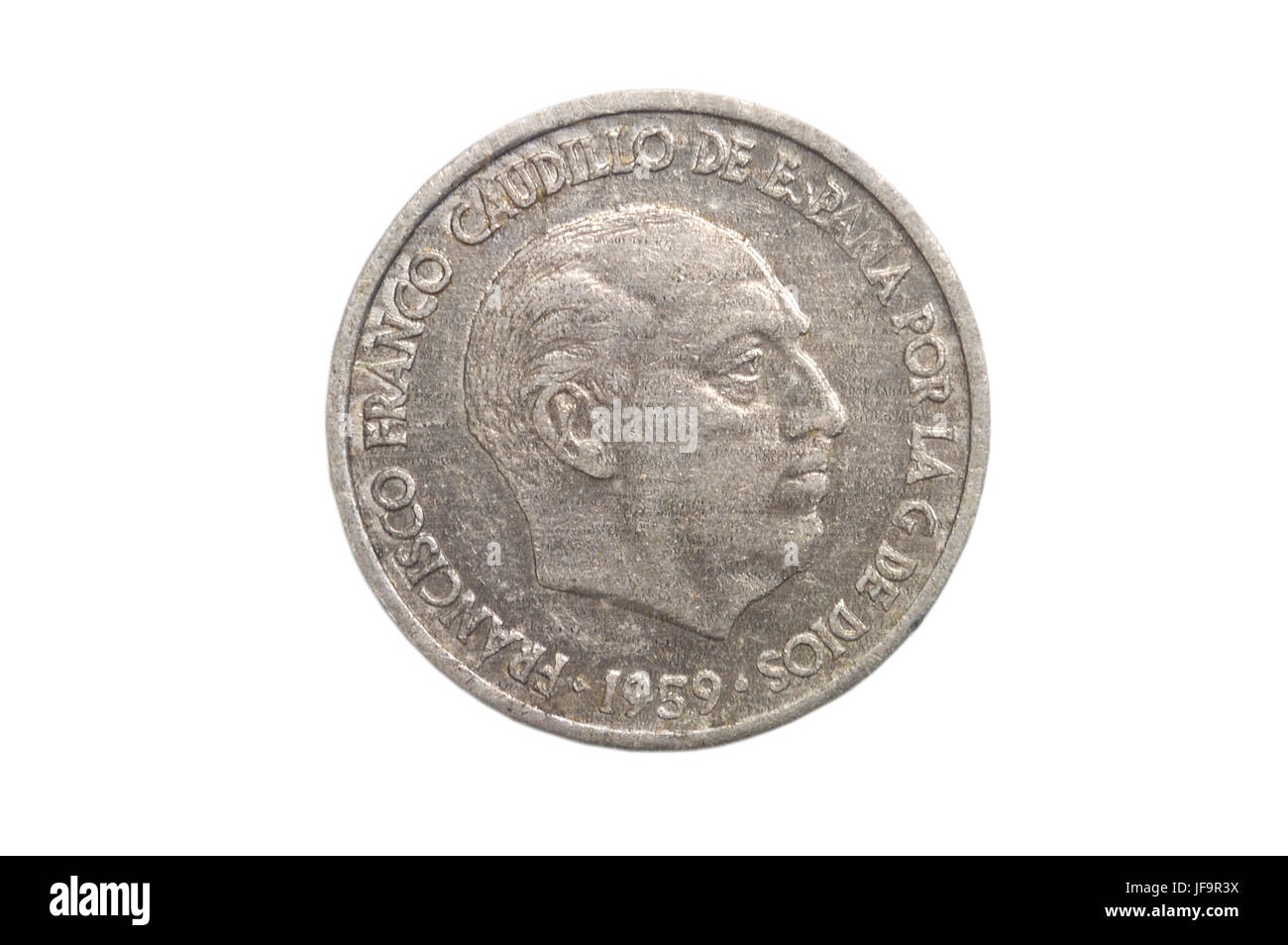 Spanish currency, Francisco Franco, diez centimos Stock Photo Alamy