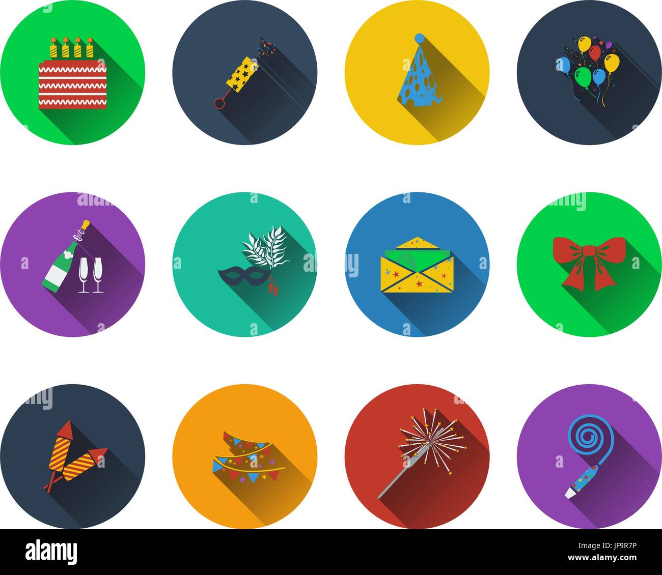 Set of celebration icons Stock Vector Image & Art - Alamy