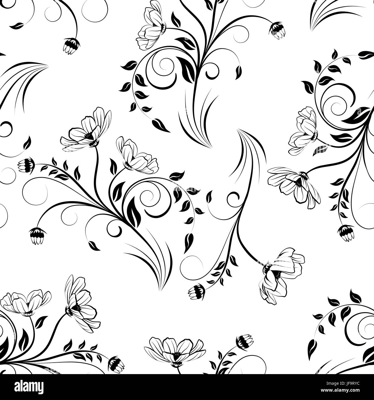 Seamless vector floral pattern Stock Vector Image & Art - Alamy