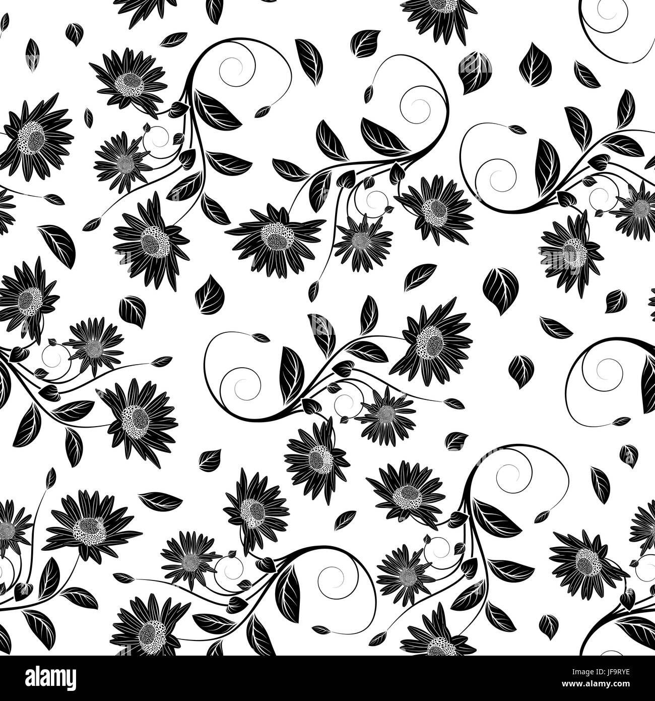 Seamless vector floral pattern Stock Vector Image & Art - Alamy