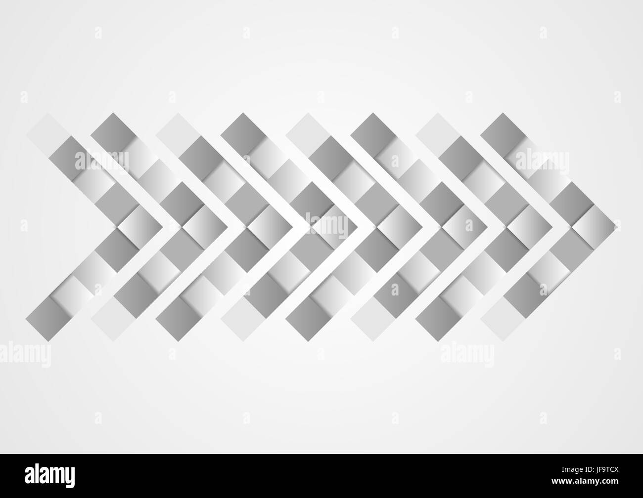 Abstract grey geometric tech arrow design Stock Photo