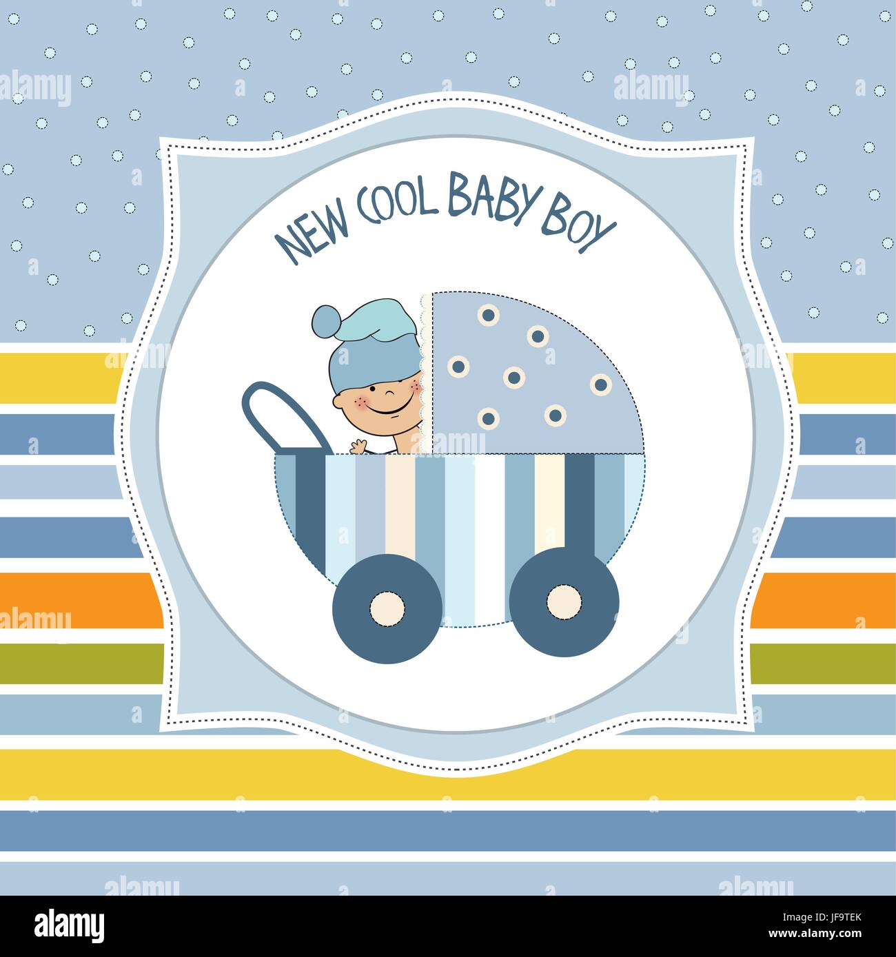 baby boy shower card Stock Vector Image & Art - Alamy