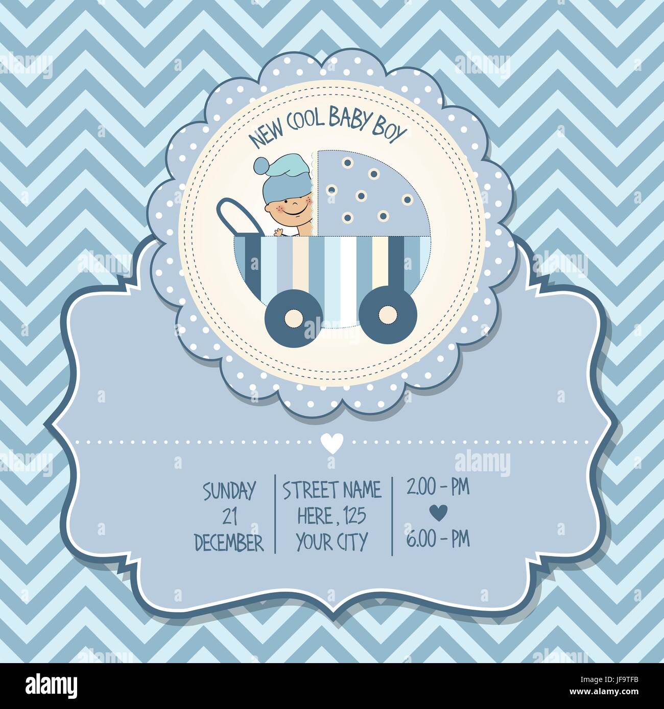 baby boy shower card Stock Vector Image & Art Alamy