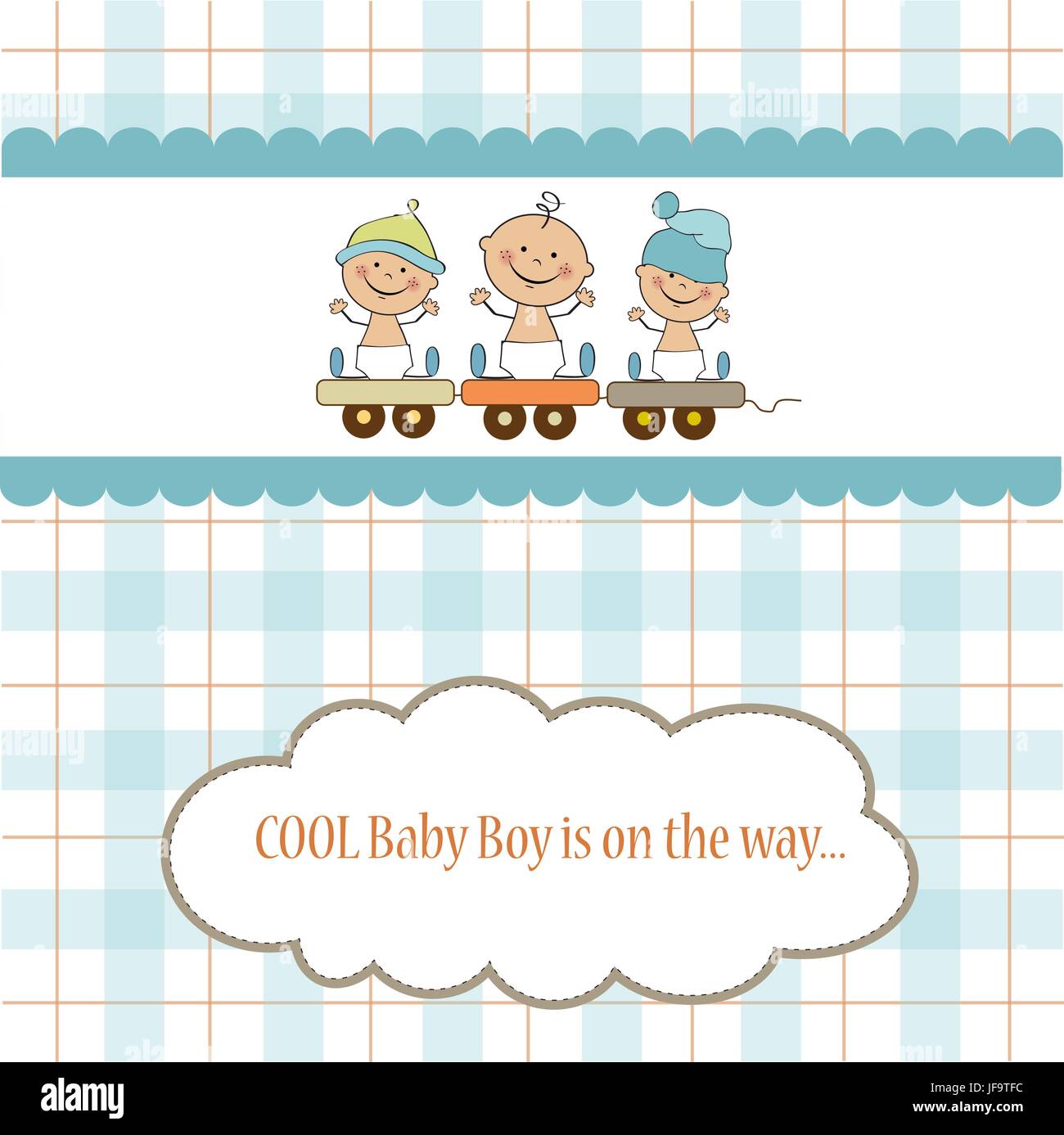 baby boy shower card Stock Vector Image &amp; Art - Alamy