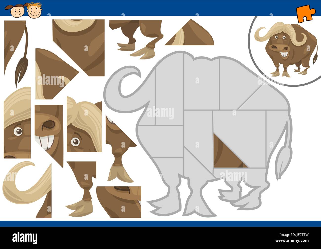 kindergarten jigsaw puzzle game Stock Vector Image &amp; Art - Alamy
