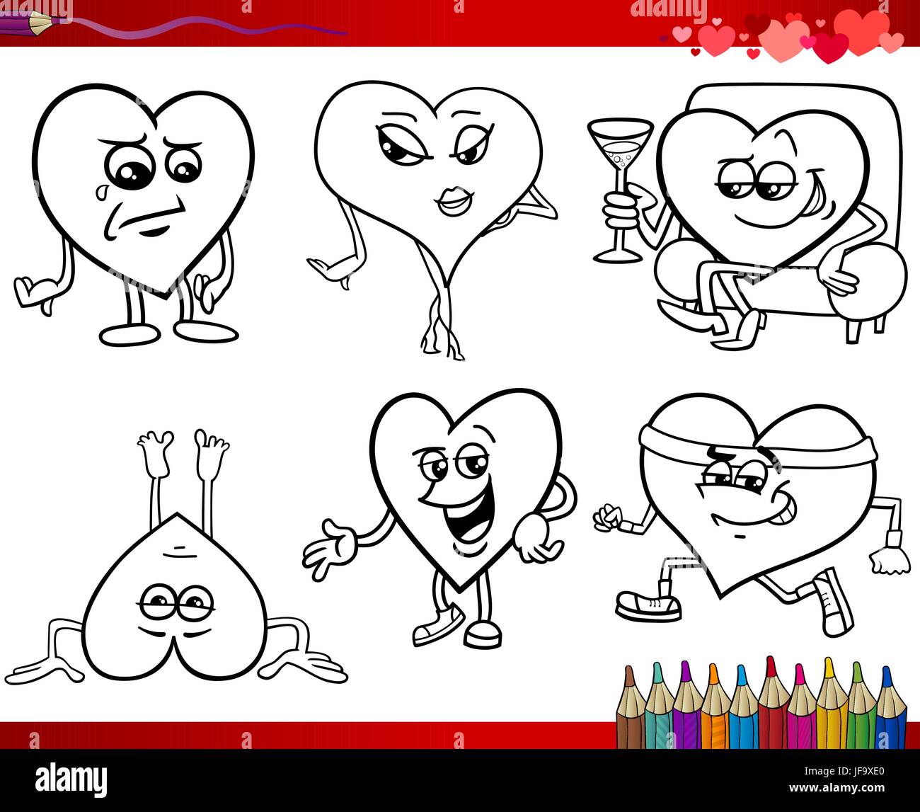 Sad Broken Heart Coloring Page High Resolution Stock Photography And Images Alamy