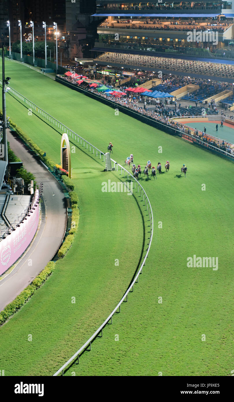 Happy Valley Racecourse in Hong Kong Stock Photo