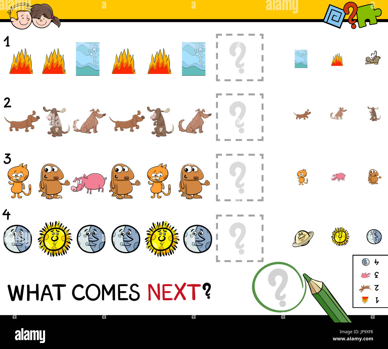 educational pattern game Stock Photo - Alamy