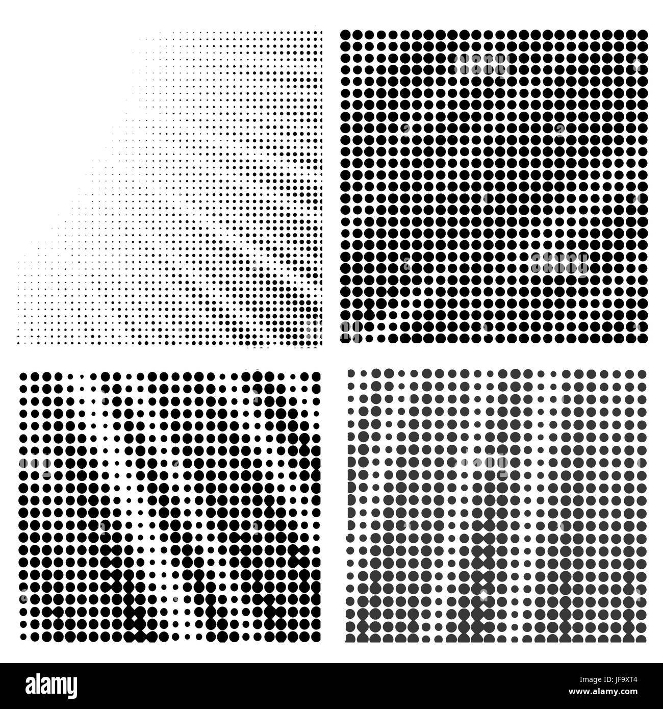 Halftone Patterns. Set of Halftone Dots. Dots on White Background ...