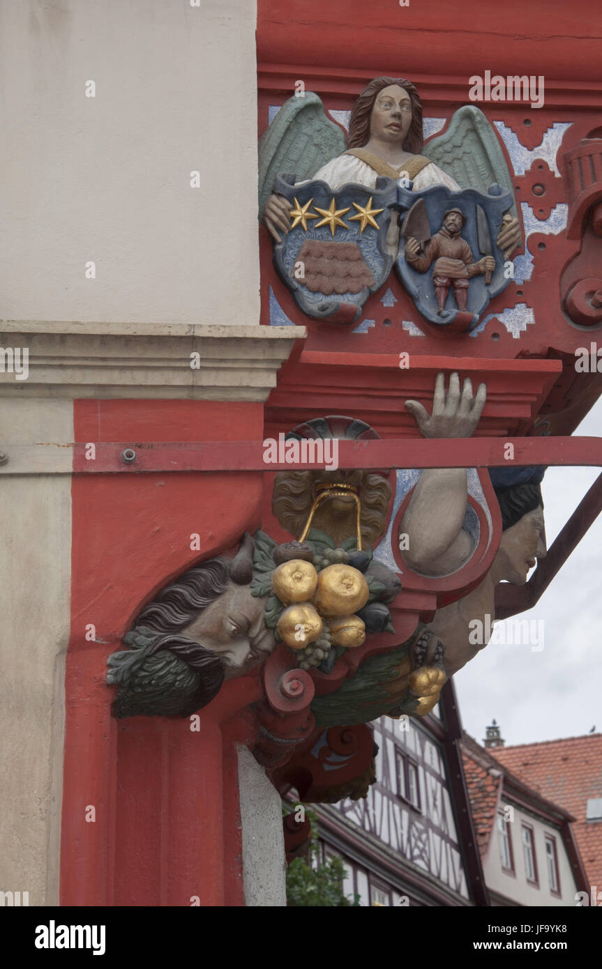 Grotesque figure in Oehringen, Germany Stock Photo