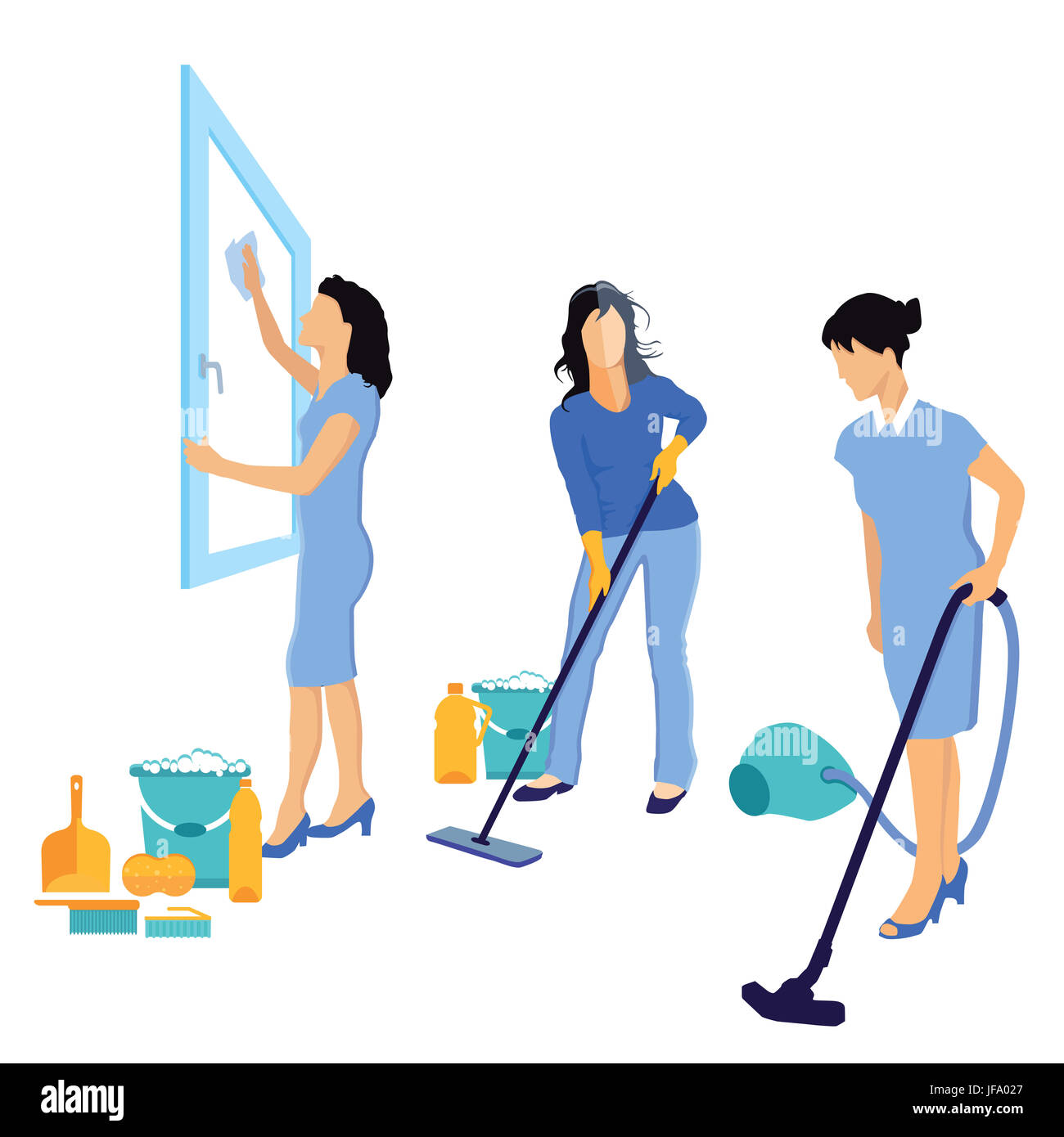 Cleaning and house cleaning Stock Photo