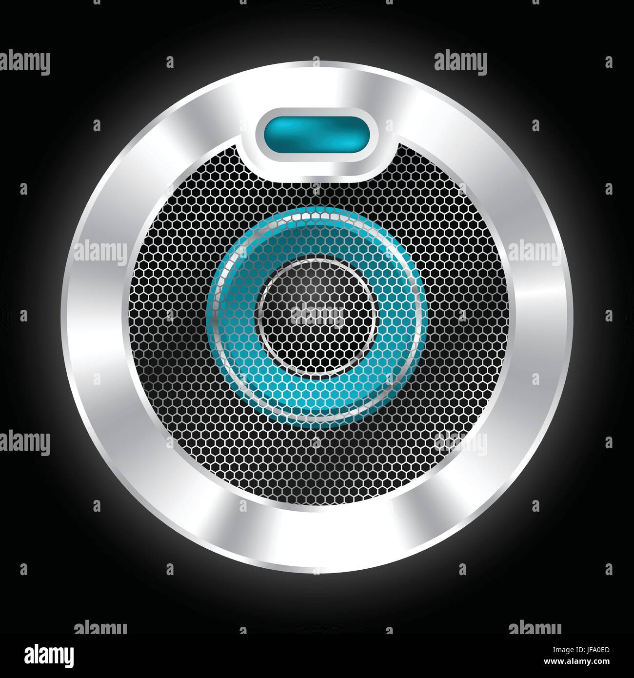 Cool metallic speaker with hexagon mesh Stock Vector Image & Art - Alamy