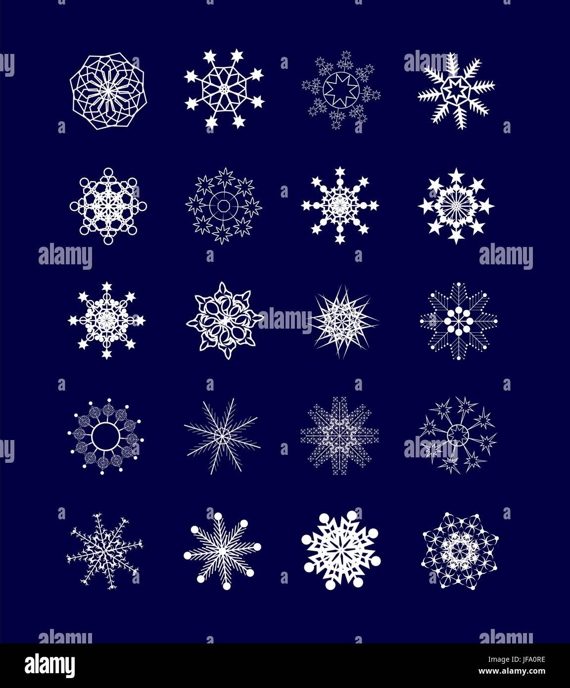 Collection of snowflakes Stock Vector Image & Art - Alamy