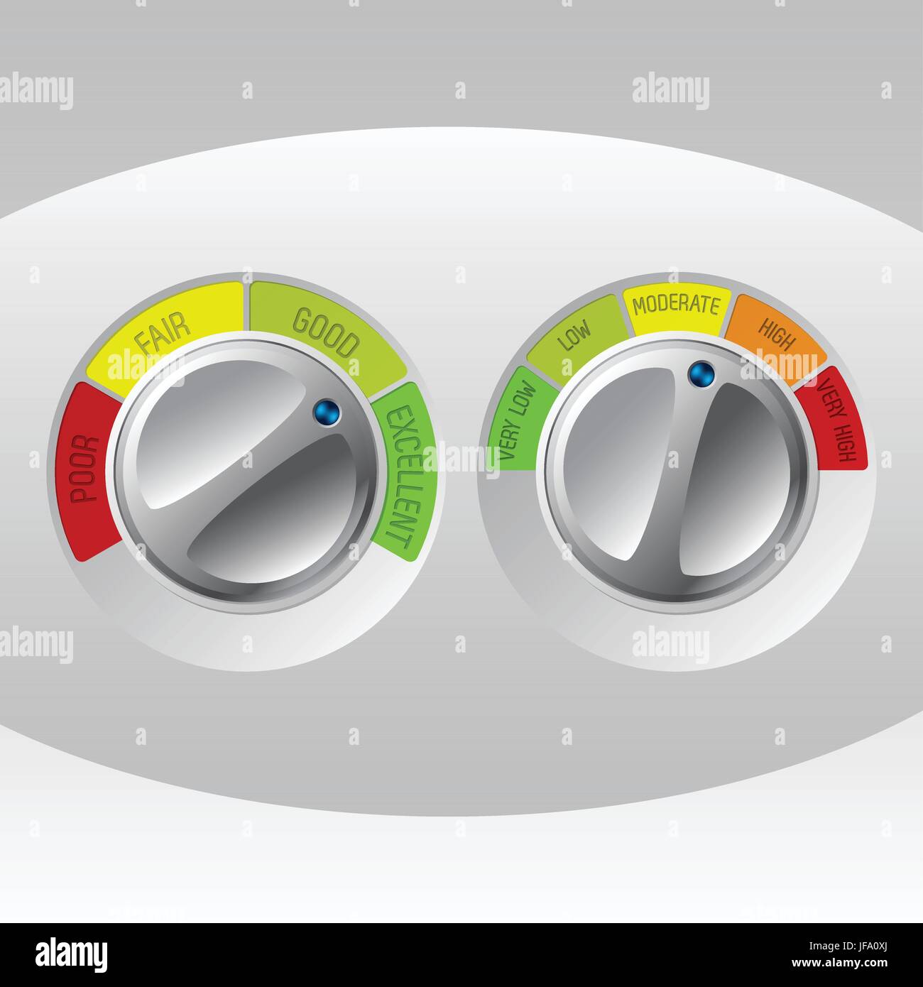 Rating meter design set of two Stock Vector Image & Art - Alamy