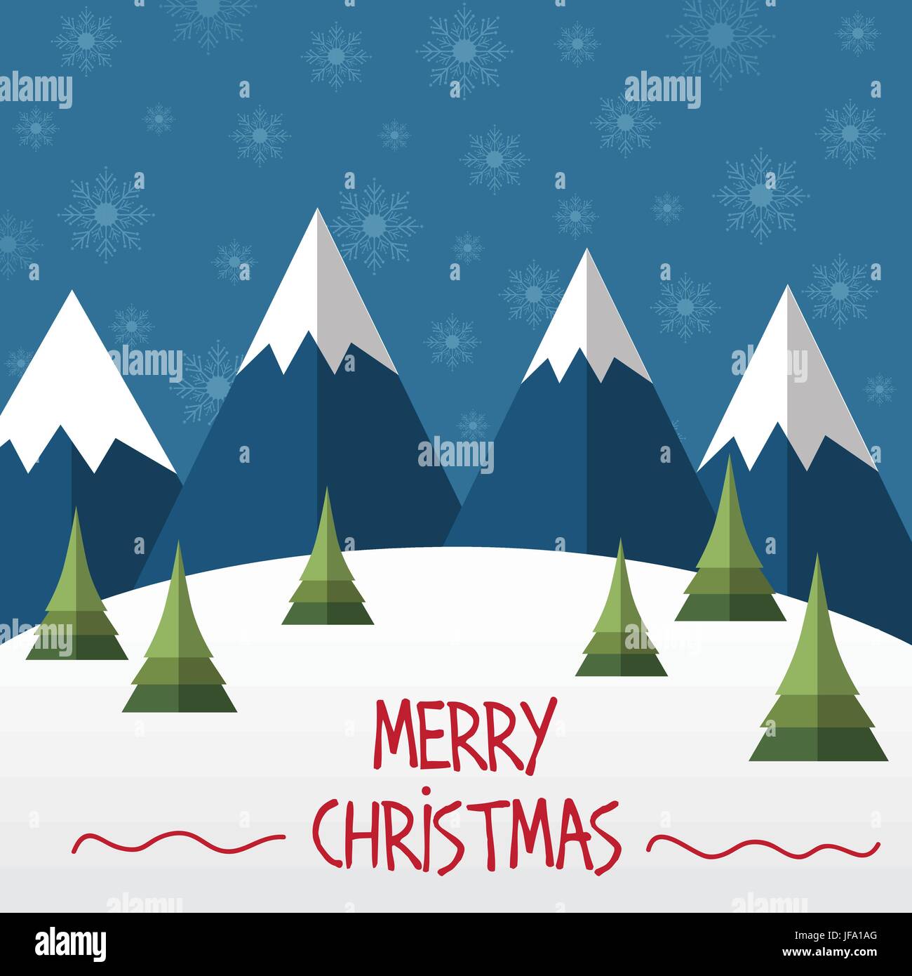 Christmas card in flat style Stock Vector Image & Art - Alamy