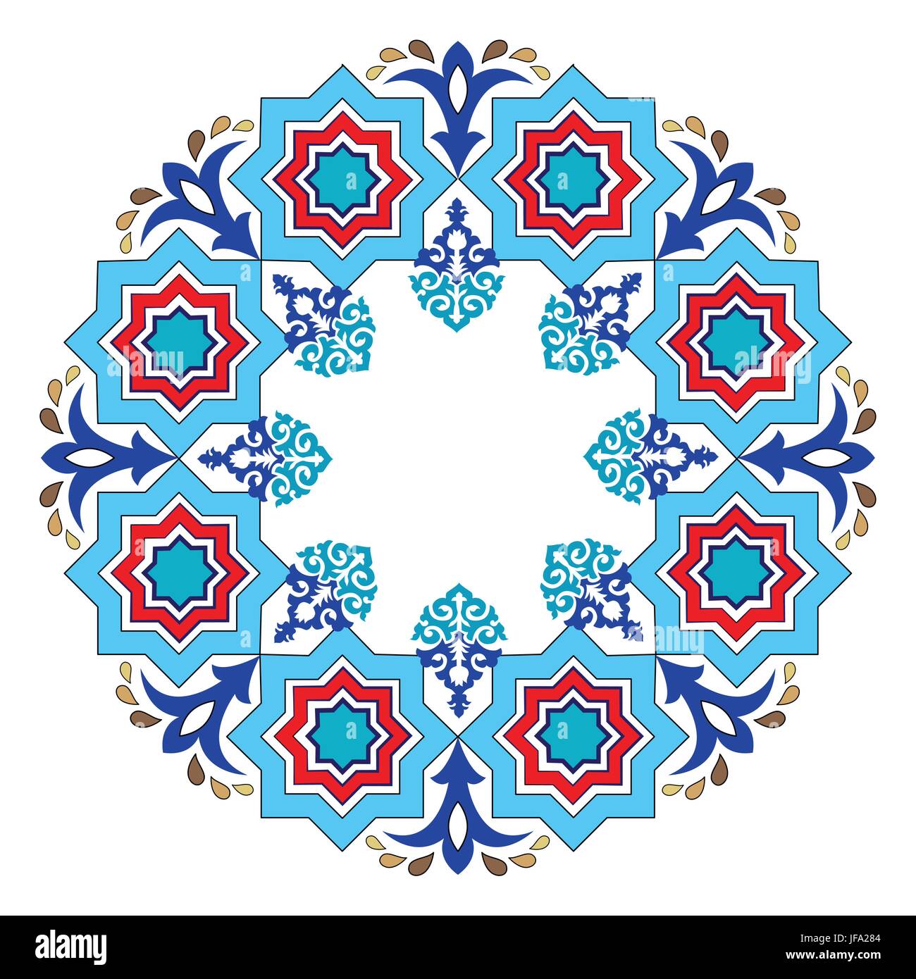 Antique ottoman turkish pattern vector design eight Stock Vector ...