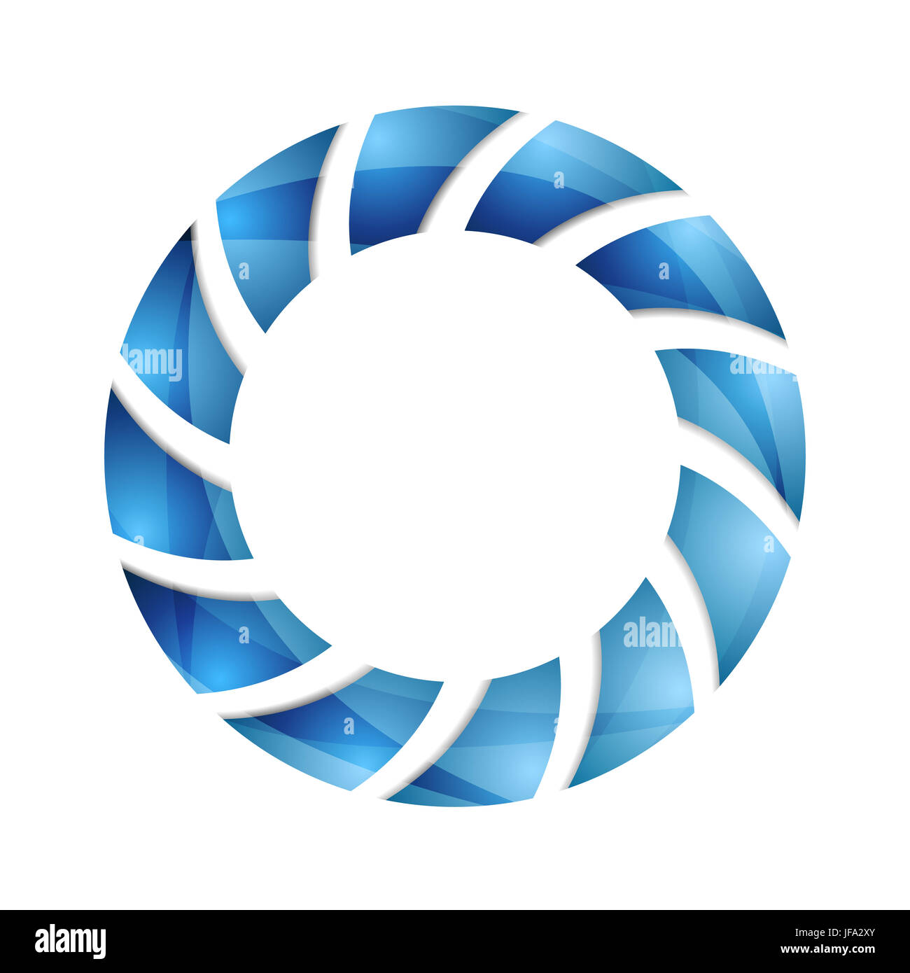 Blue abstract concept circle logo design Stock Photo