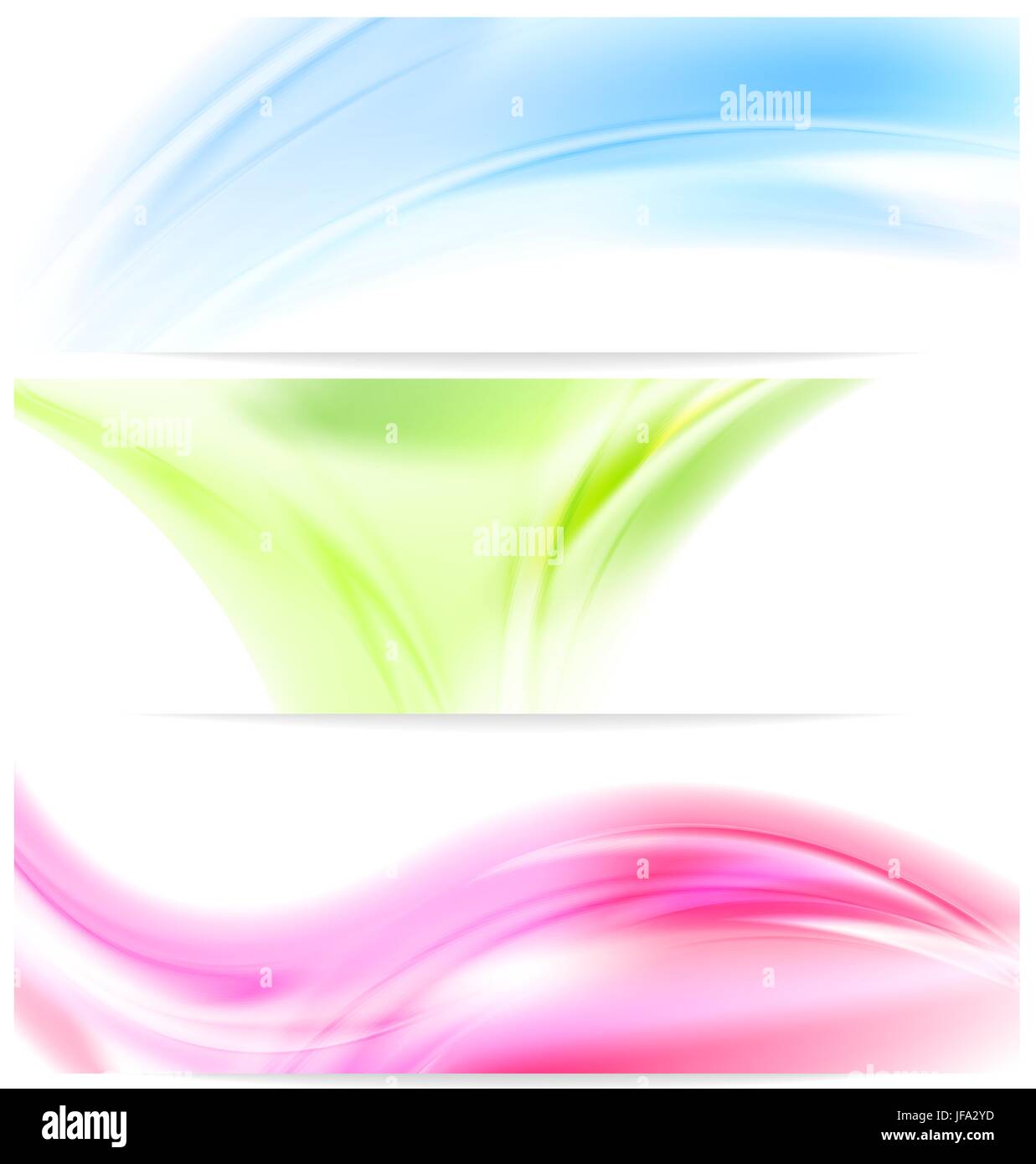 Abstract colorful wavy banners Stock Photo
