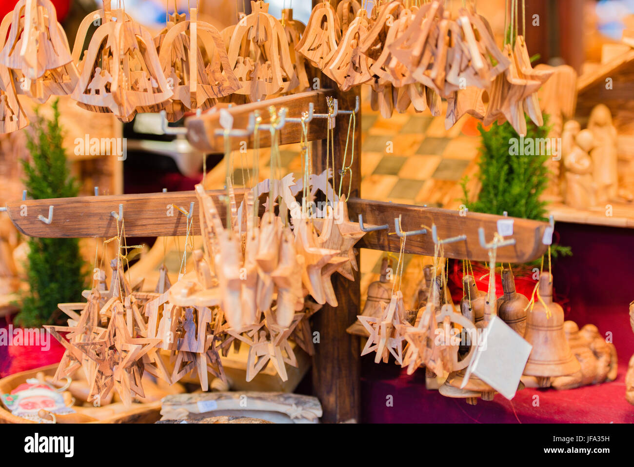 Wooden kitchen accessories shop Stock Photo Alamy
