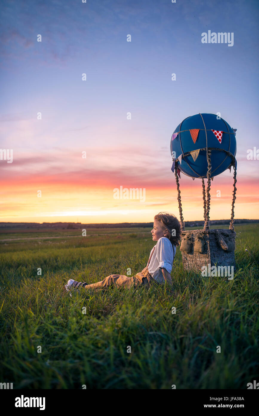 Relaxing boy hi-res stock photography and images - Alamy