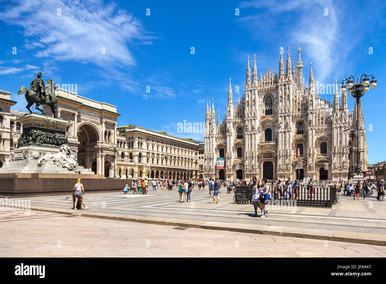 The Central area of Milan Stock Photo