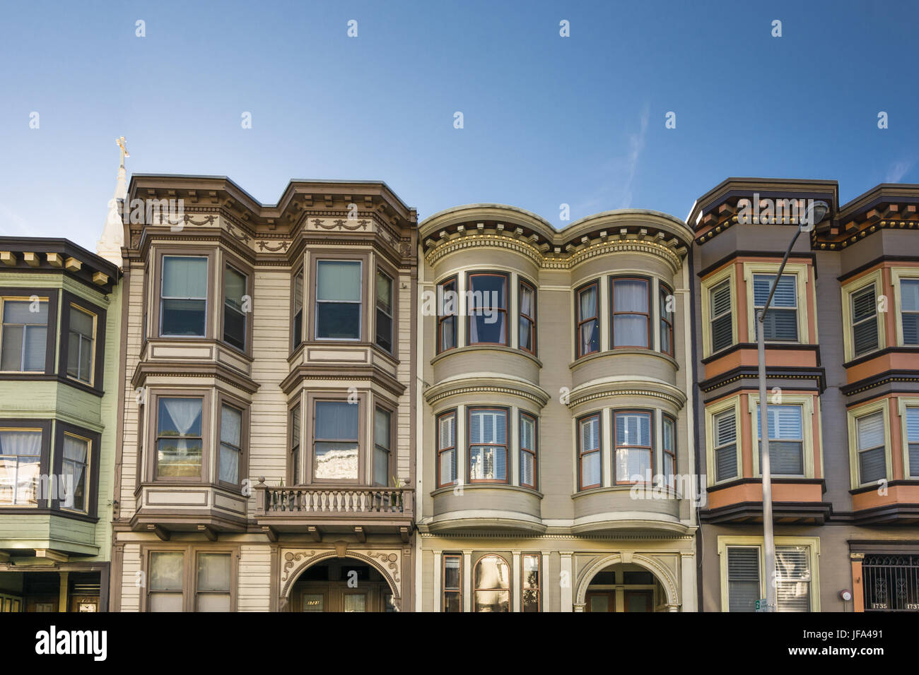 san francisco victorian houses Stock Photo Alamy