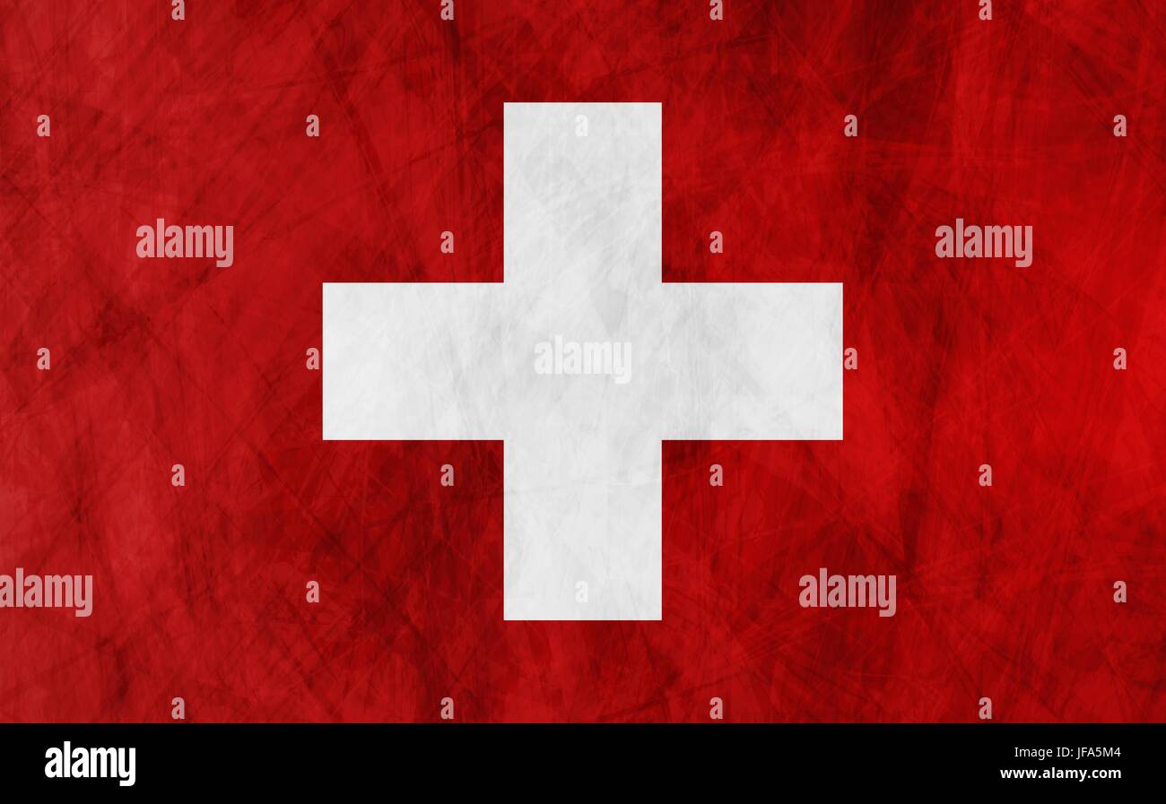 Swiss grunge flag background Stock Photo