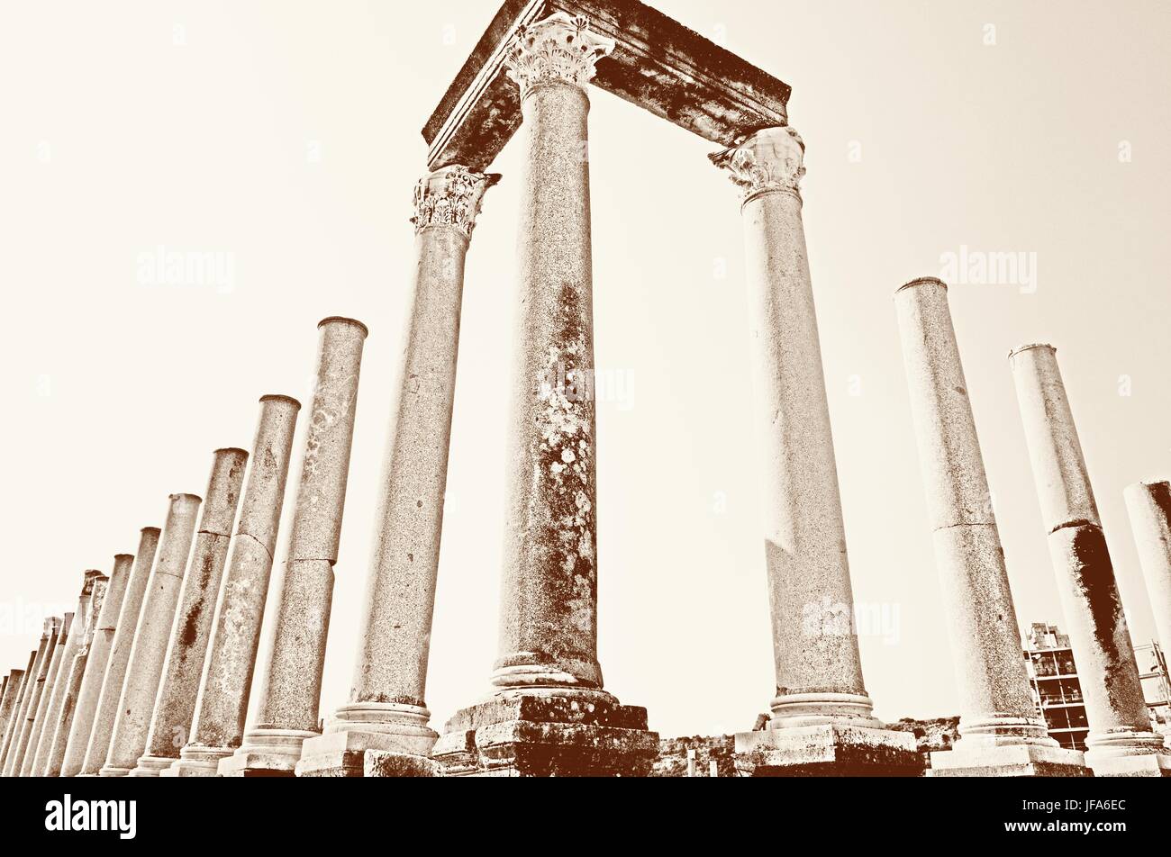 Columns of AGORA Perge old Stock Photo