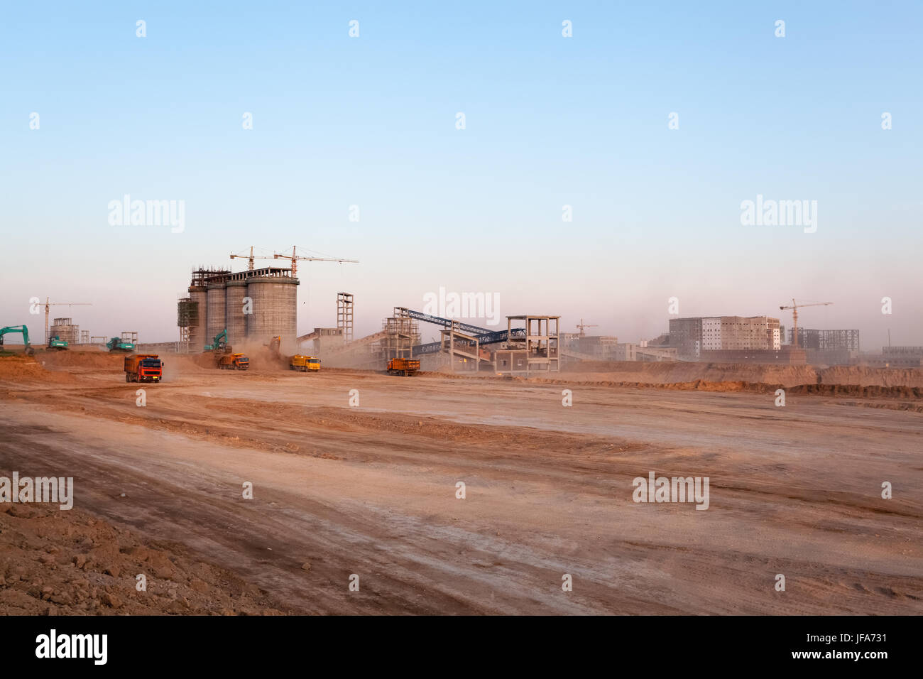 construction site of coal preparation factory Stock Photo