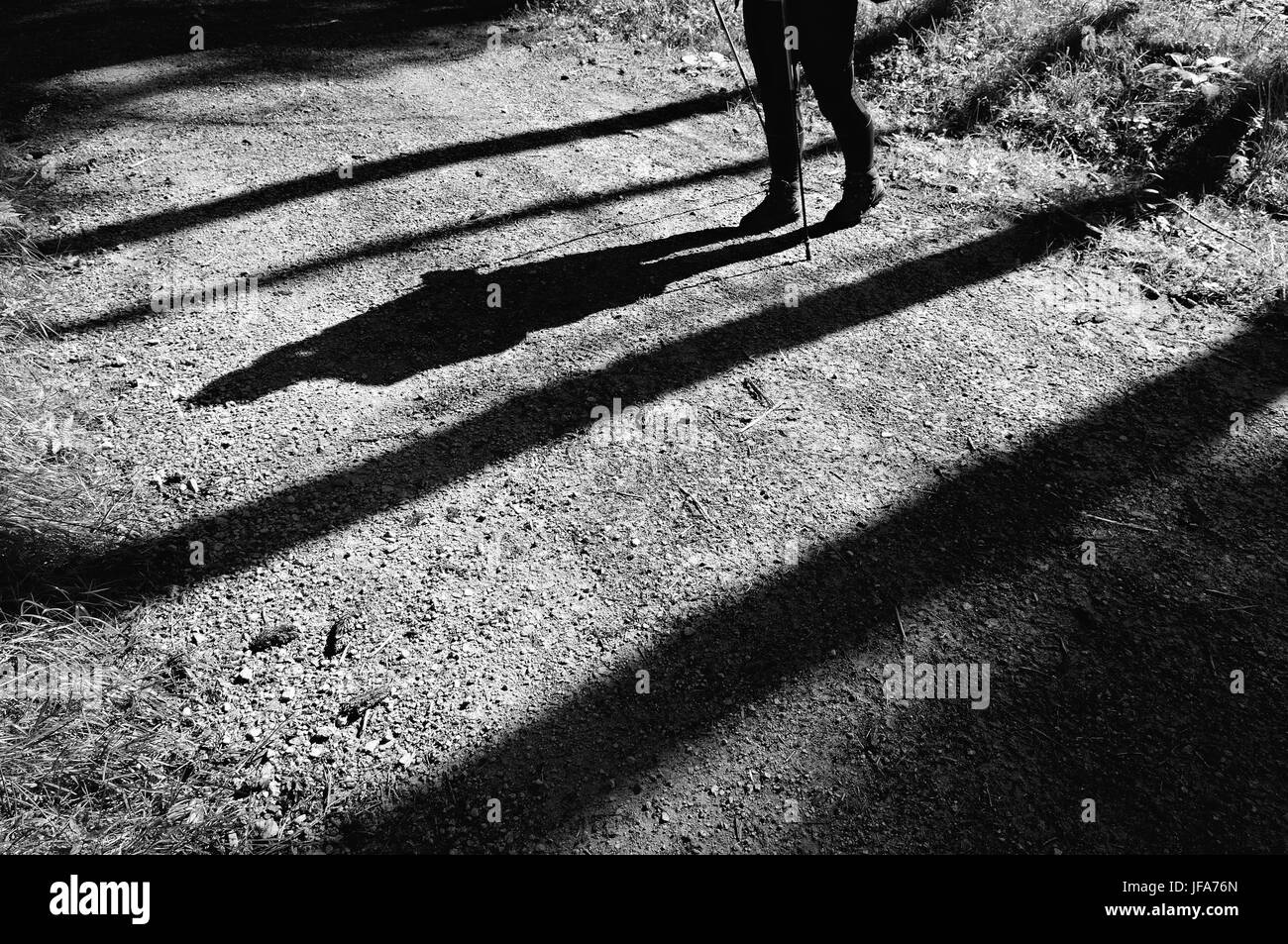 Hiking bright Black and White Stock Photos & Images - Alamy