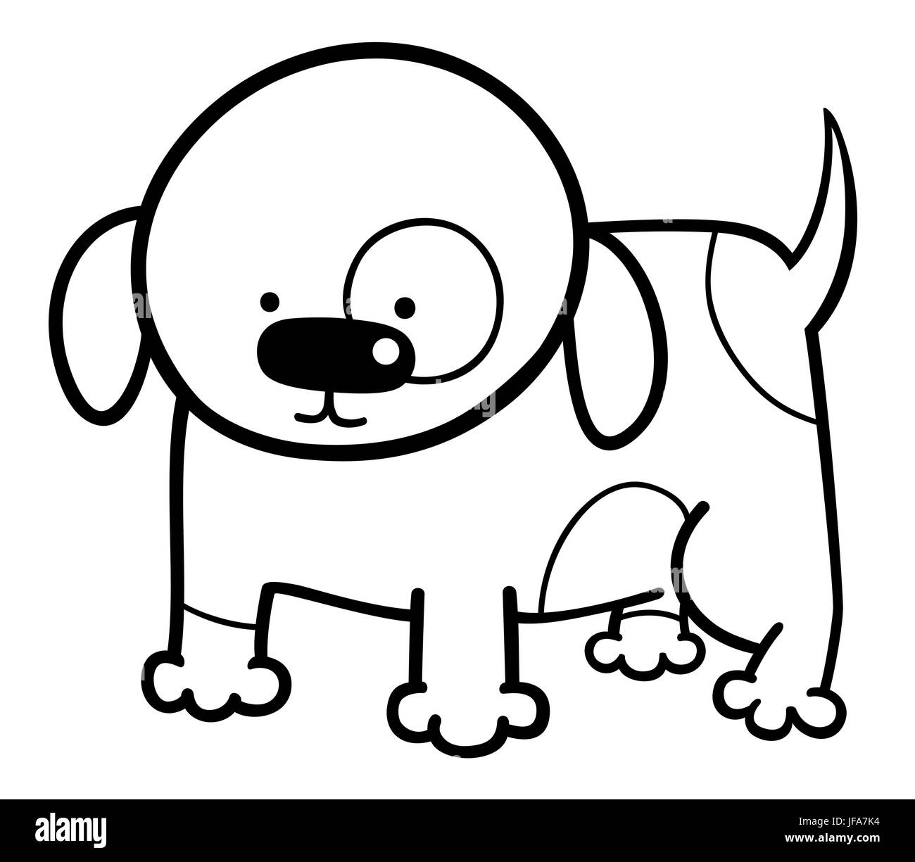 puppy character coloring book Stock Photo - Alamy