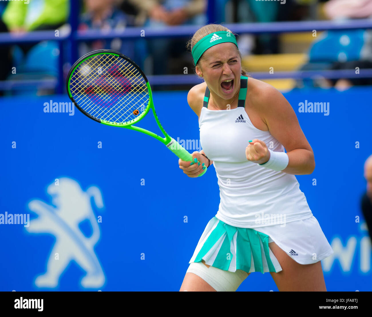 Eastbourne, Great, UK. 29th June, 2017. Jelena Ostapenko at the 2017 Aegon International WTA Premier tennis tournament Credit: Jimmie48 Photography/Alamy Live News Stock Photo