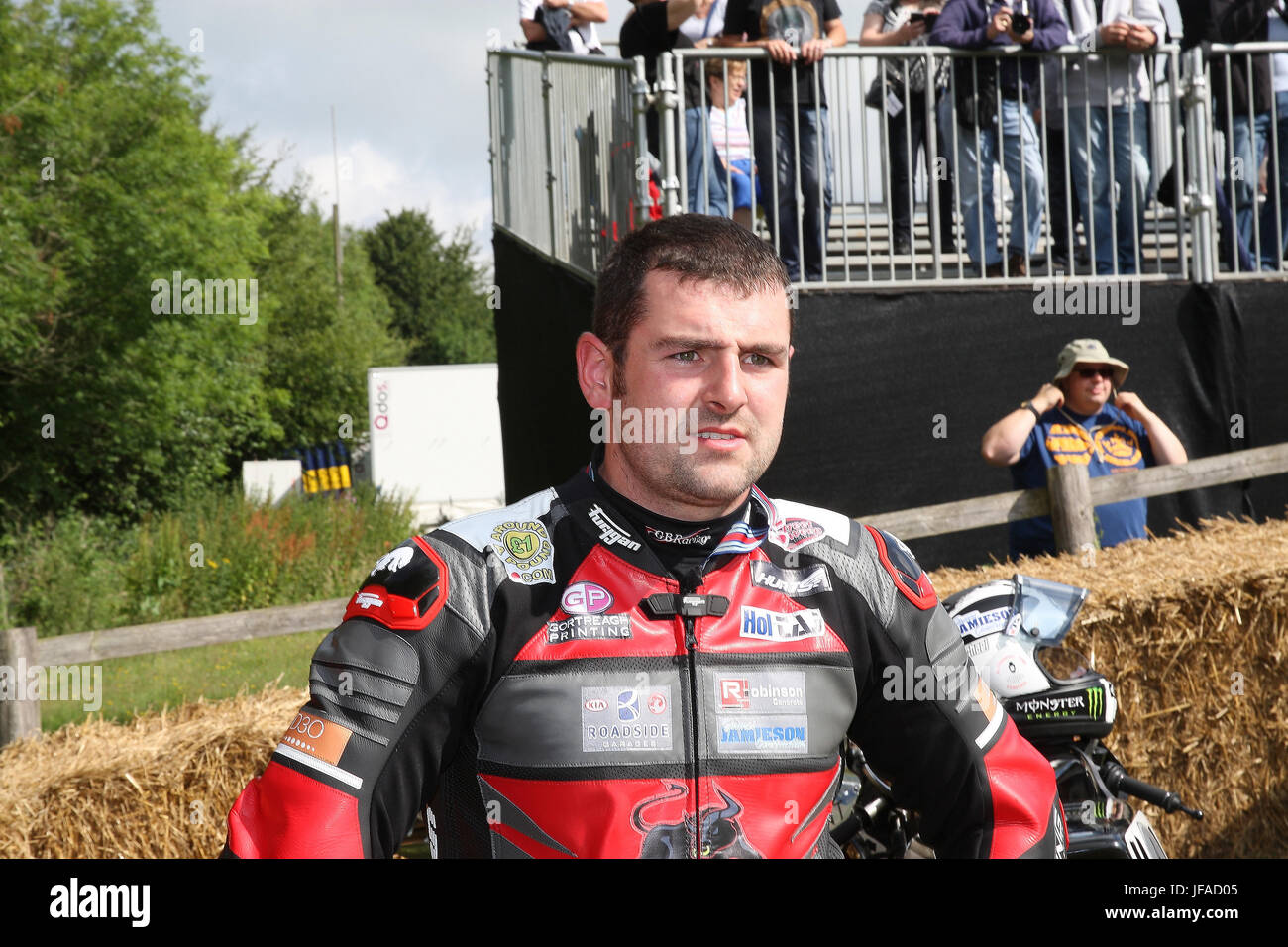 Goodwood, UK. 30th June, 2017. Michael Dunlop multiple Isle of Man TT winner, Festival of Speed Credit: Malcolm Greig/Alamy Live News Stock Photo