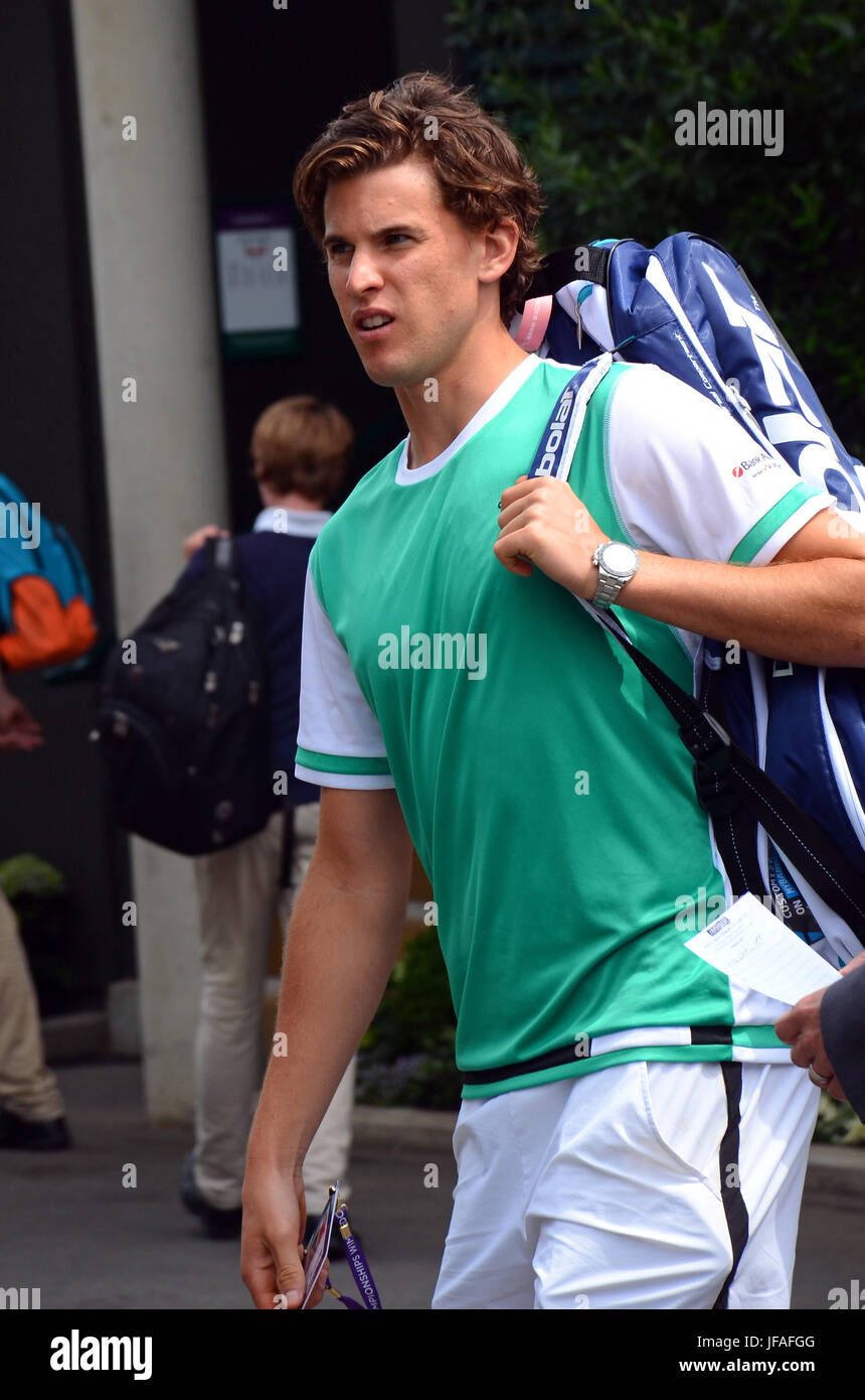 London, UK. 30th June, 2017. Dominic Thiem Austrian professional