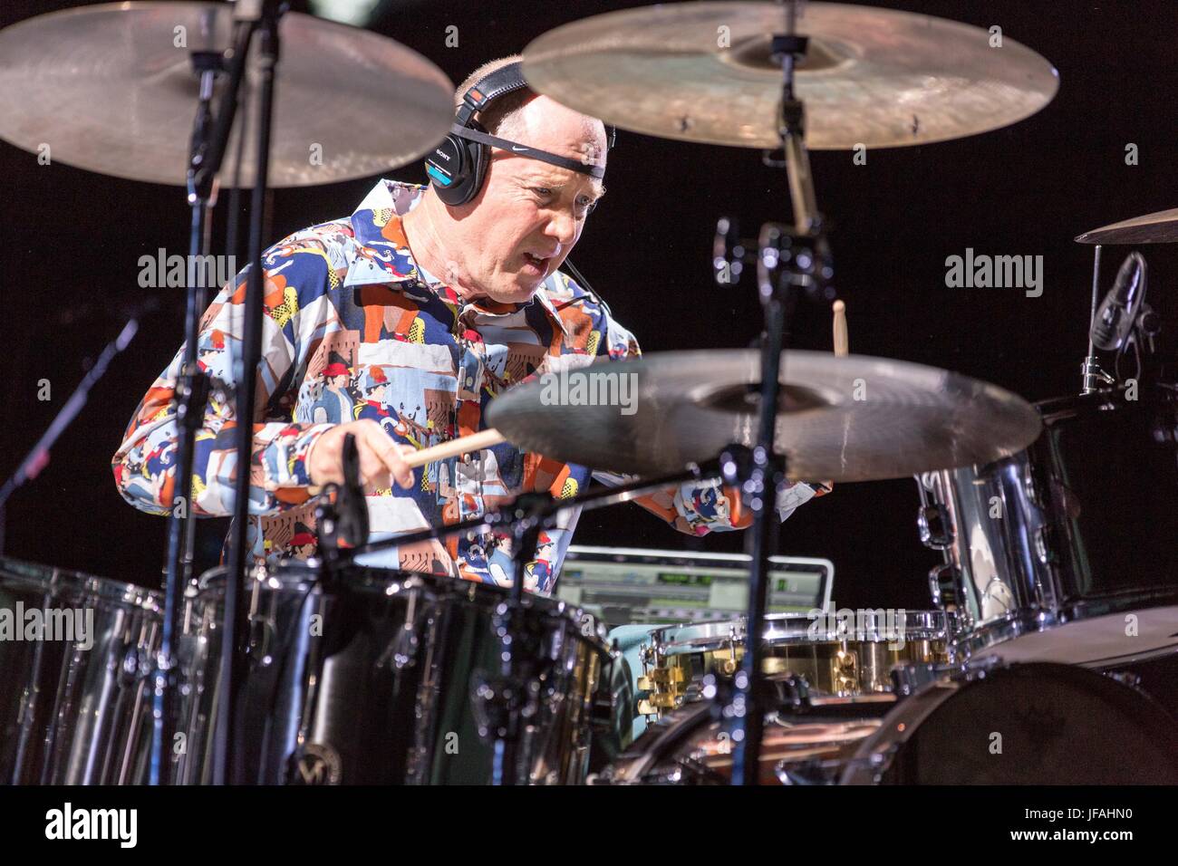 Milwaukee, Wisconsin, USA. 28th June, 2017. Drummer JACK IRONS performs