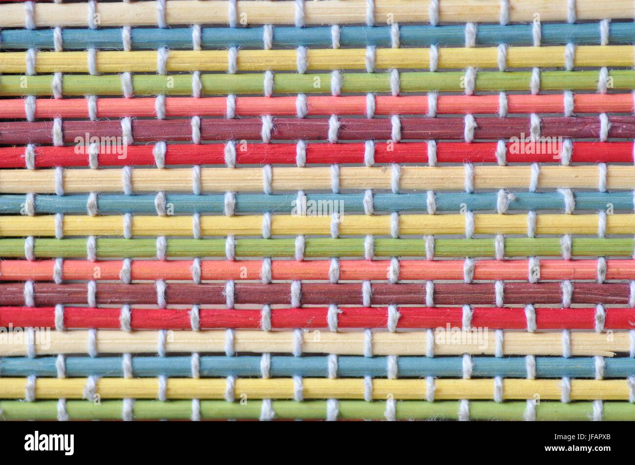 Colorful bamboo sticks texture as background or wallpaper Stock Photo