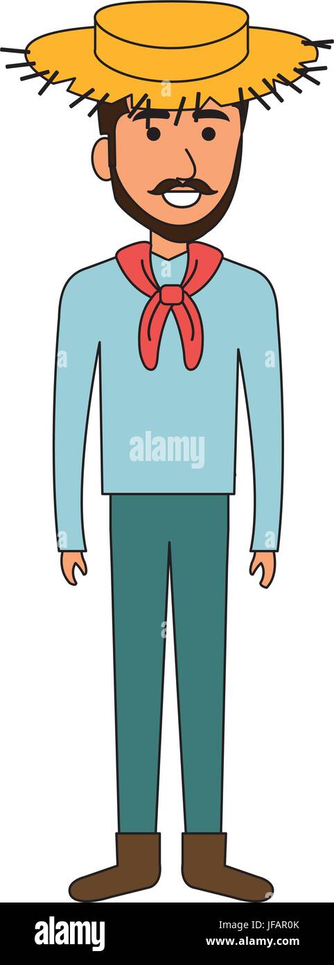 Man in farmer costume vector hi-res stock photography and images - Alamy