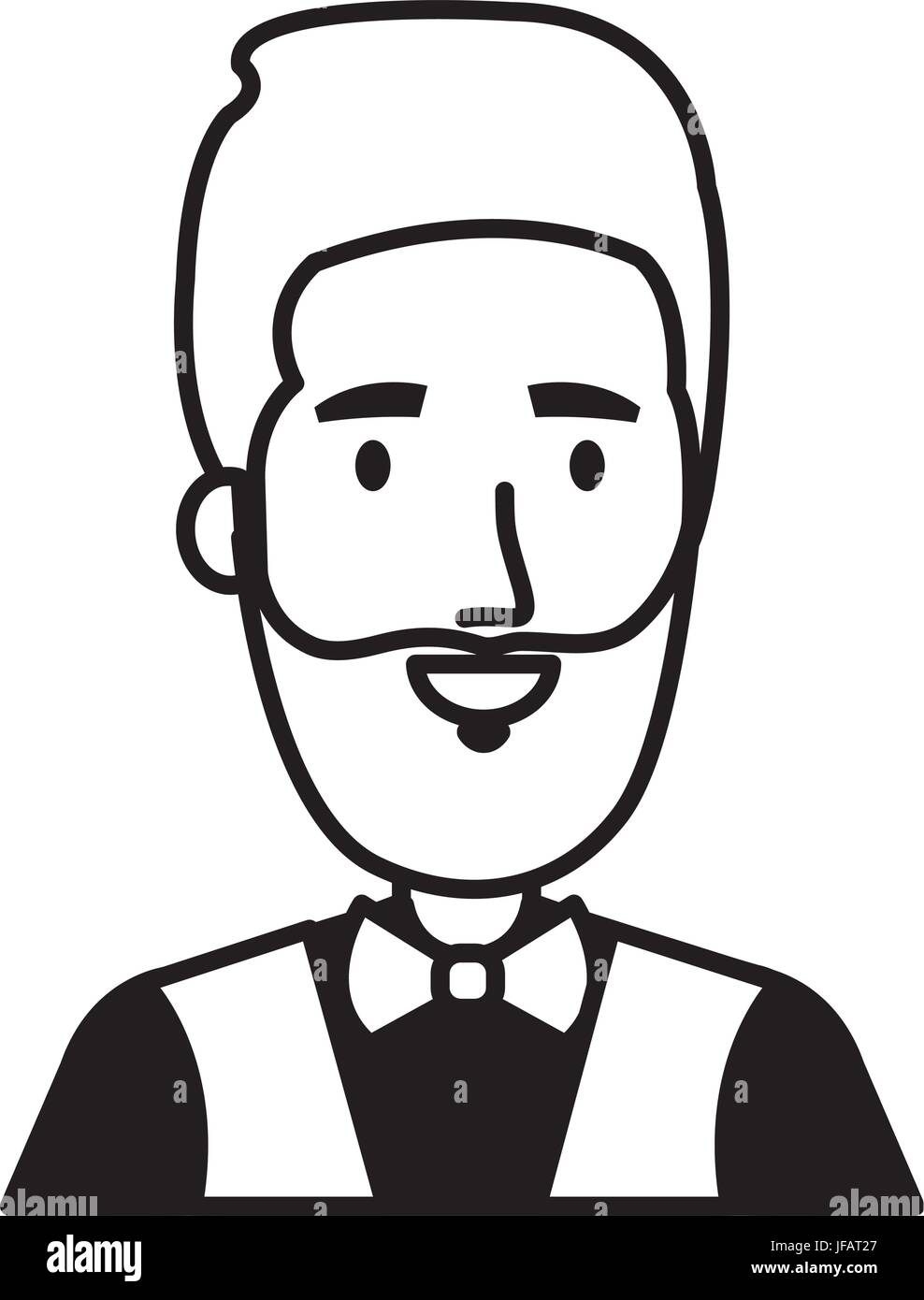 young man model avatar character vector illustration design Stock ...