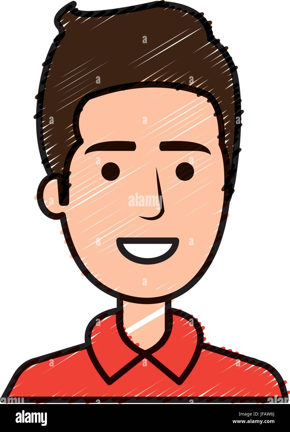 young man model avatar character vector illustration design Stock ...