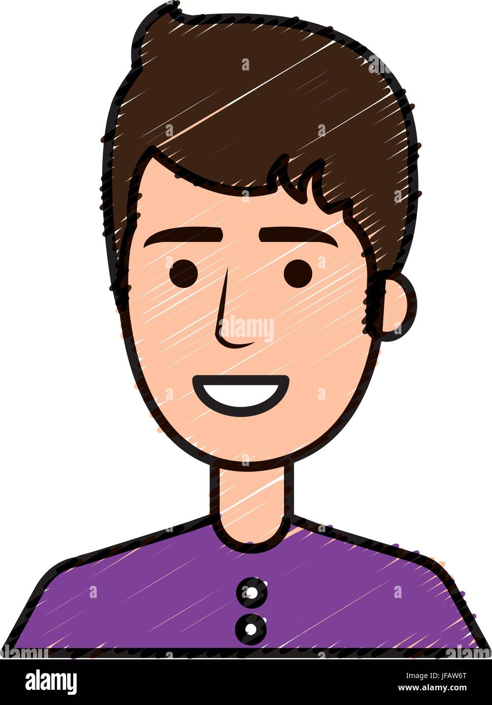 young man model avatar character vector illustration design Stock ...