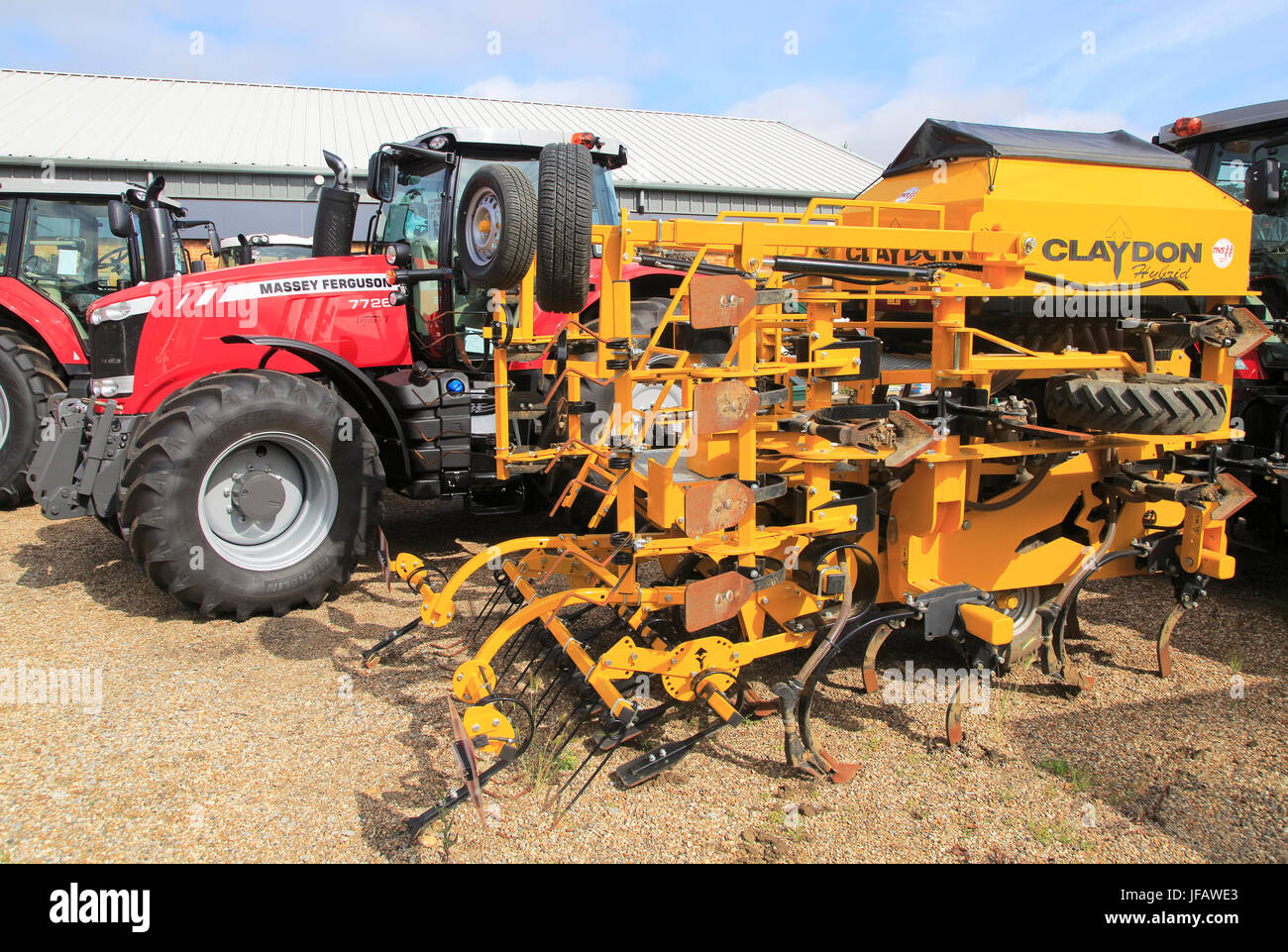 Claydon trailed drill machine and tractors on sale Thurlow Nunn Standen