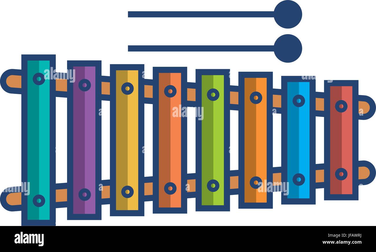 xylophone instrument musical icon vector illustration design Stock ...