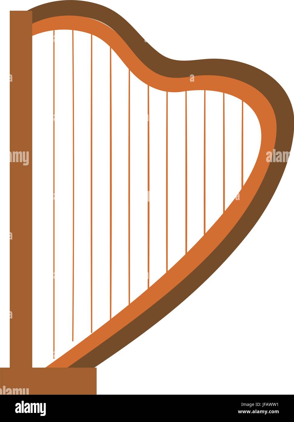 harp musical instrument icon vector illustration design Stock Vector ...